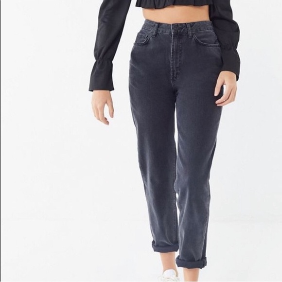 Urban Outfitters Denim - UO BDG high waisted mom jean washed black denim 27